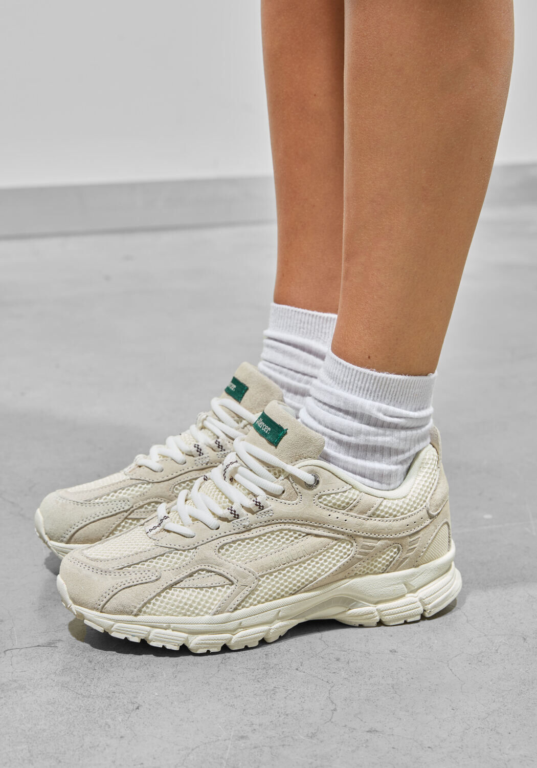 Witte MERCER AMSTERDAM Lage sneakers THE RE-RUN MONCHROME - large