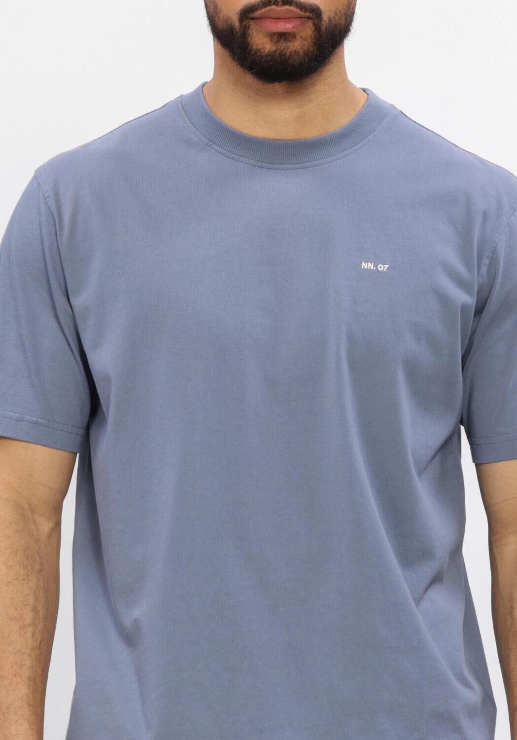 Blauwe NN.07 T-shirt ADAM EMB T-SHIRT 3209 - large