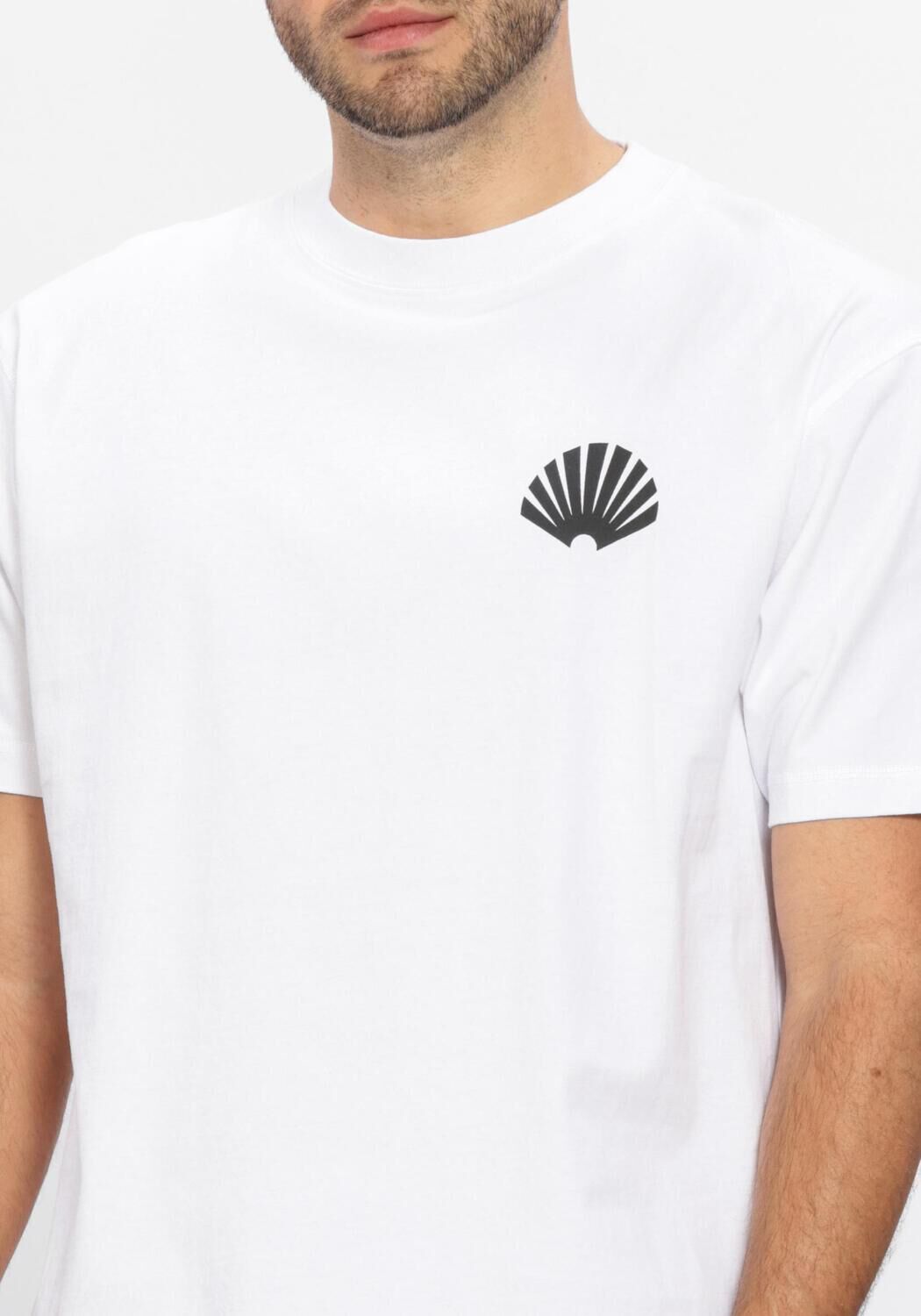 Witte NEW AMSTERDAM SURF ASSOCIATION T-shirt LOGO TEE WHITE/BLACK - large