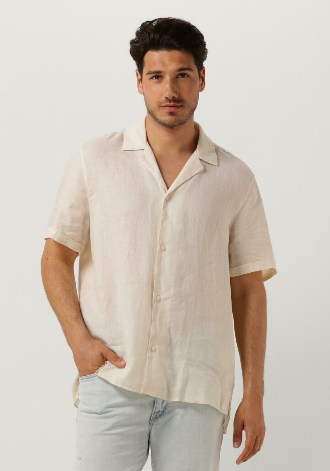 Drykorn Casual Overhemd Heren Bijan_2 126004, Maat: L, Kleur: Gebroken wit