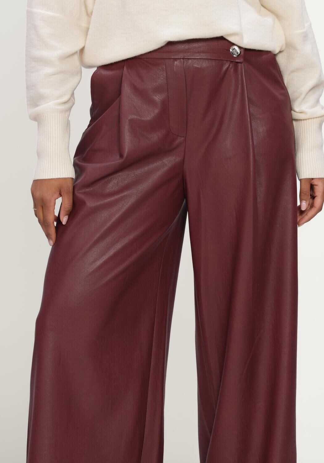 Bordeaux CAROLINE BISS Wijde broek 4573 - large