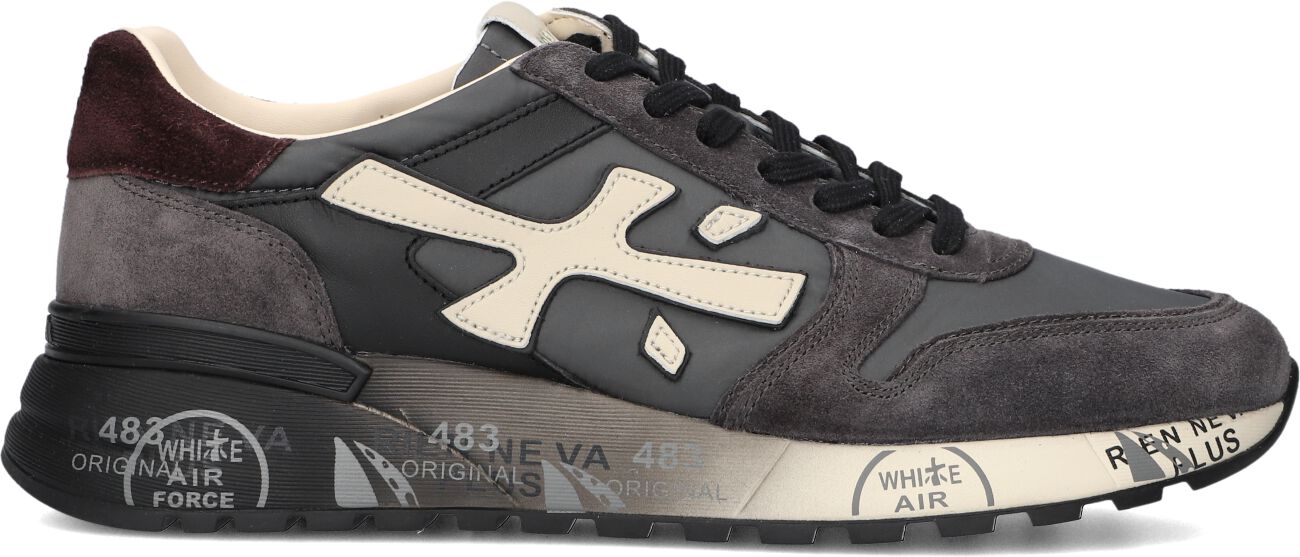 Premiata Lage Sneakers Heren Mick, Maat: 45, Materiaal: Suède, Kleur: Grijs