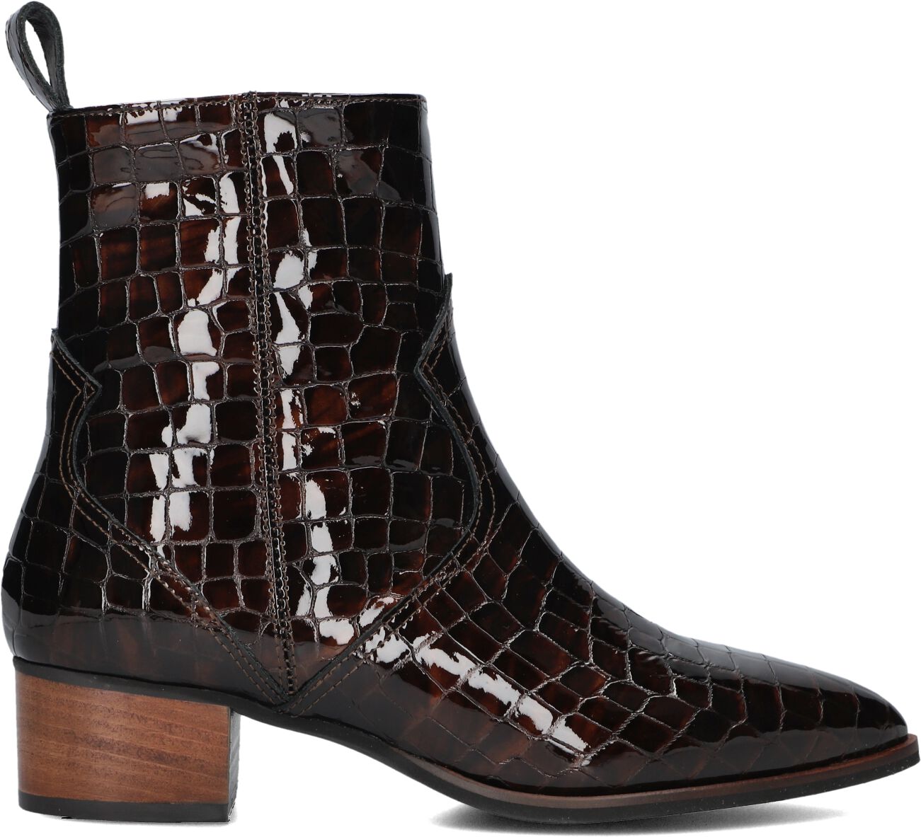 Lina Locchi Enkellaarsjes
Dames 3231, Maat: 36, Materiaal: Lakleer, Kleur: Bruin