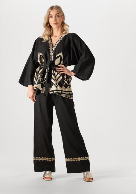 Zwarte GREEK ARCHAIC KORI Wijde broek 210624 - large