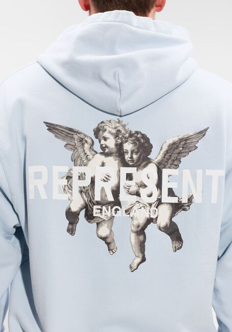 Lichtblauwe REPRESENT Trui LEGAY CHERUBS HOODIE - large