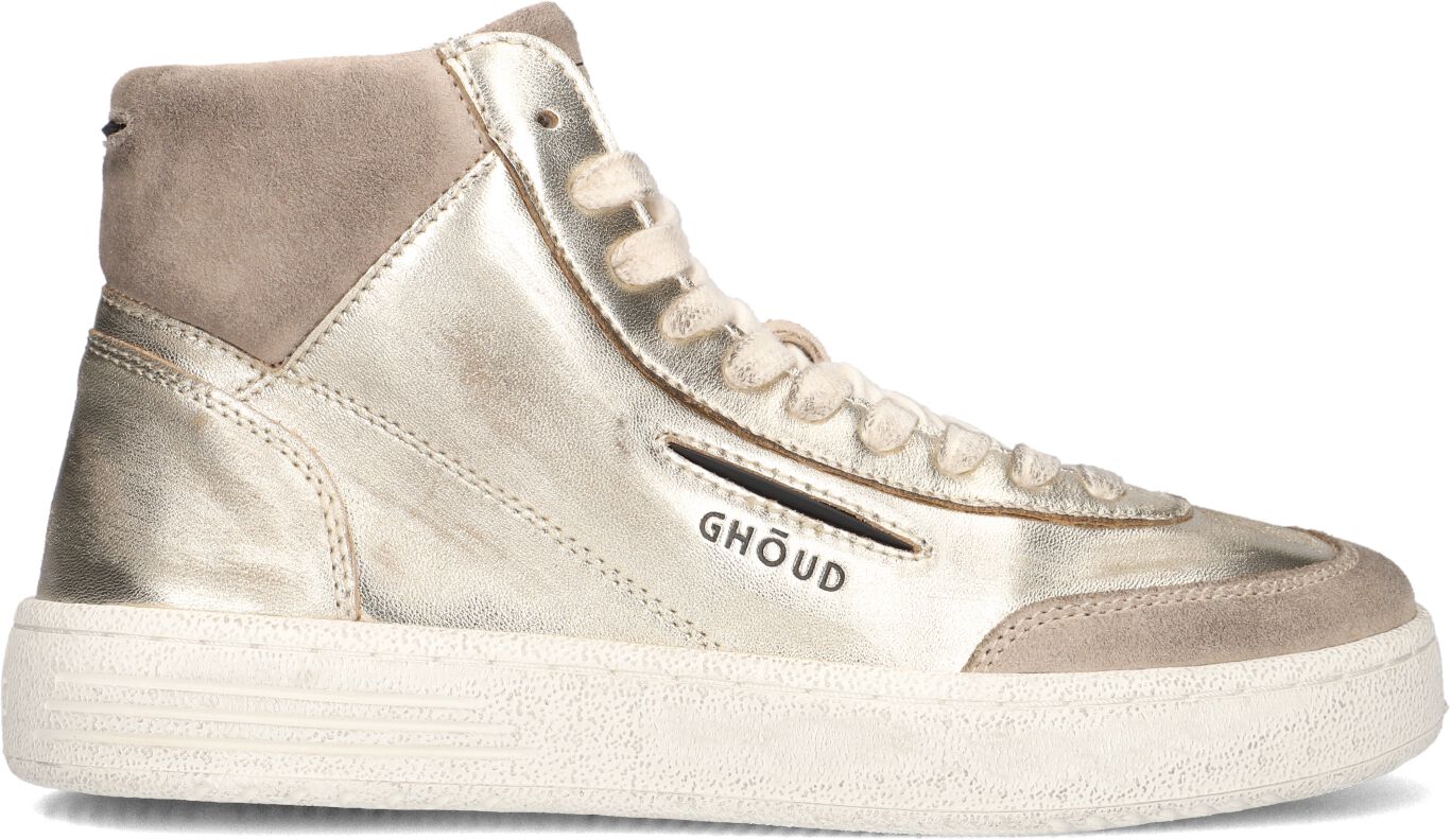 Ghoud Hoge Sneakers Dames Met Mid Sneaker, Maat: 39, Materiaal: Leer, Kleur: Goud