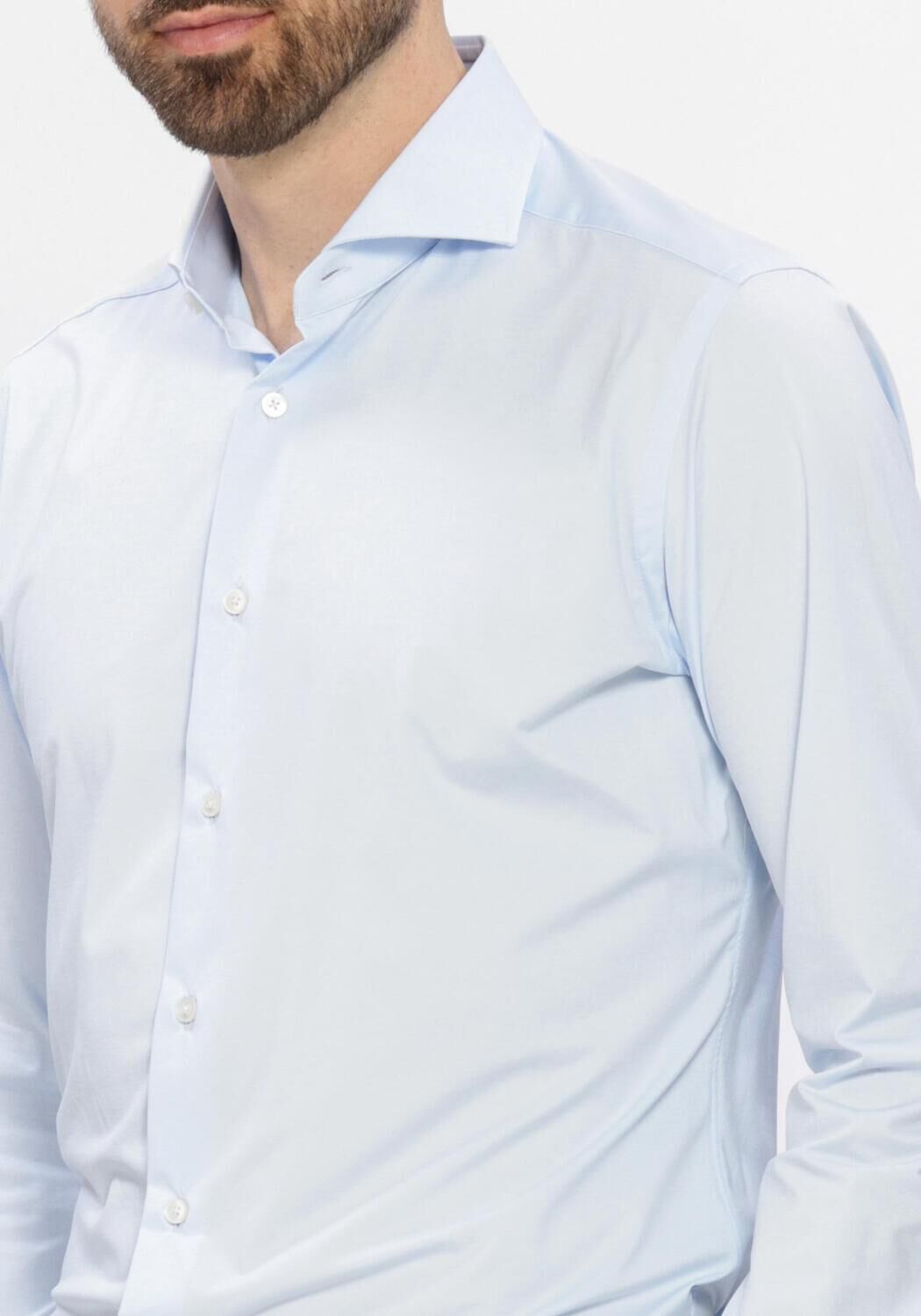 Lichtblauwe XACUS Klassiek overhemd ACTIVE SHIRT 520ML - large