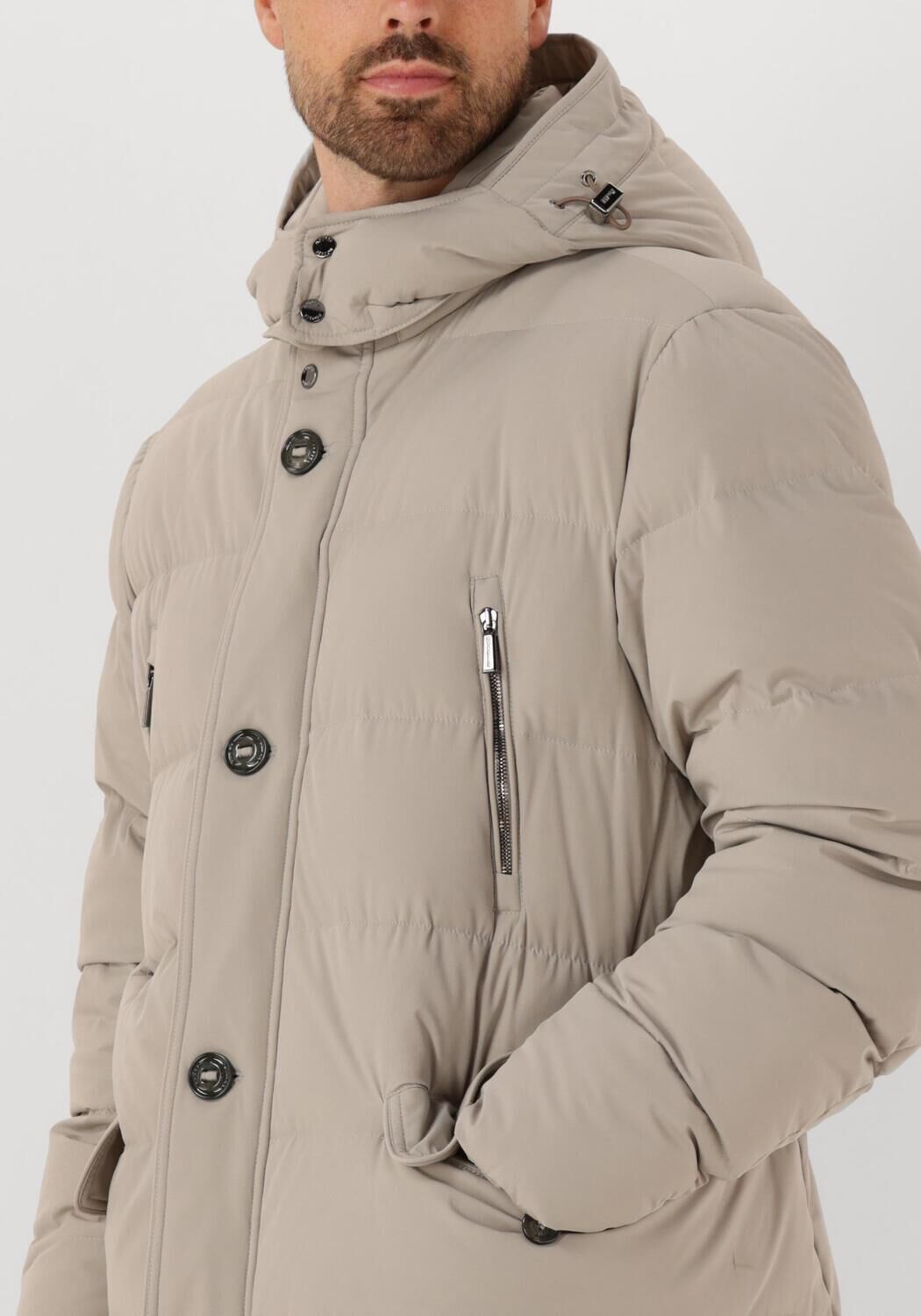 Beige MOORER Gewatteerde jas GORNER KN - large