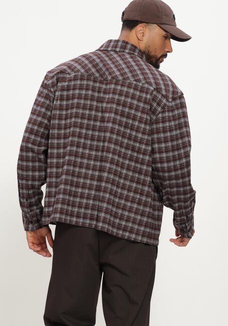 Bruine OLAF HUSSEIN  FLANNEL BOXY SHIRT - large