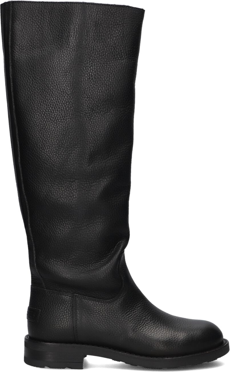 Shabbies Hoge Laarzen Dames Alyd High Boot, Maat: 38, Materiaal: Leer, Kleur: Zwart