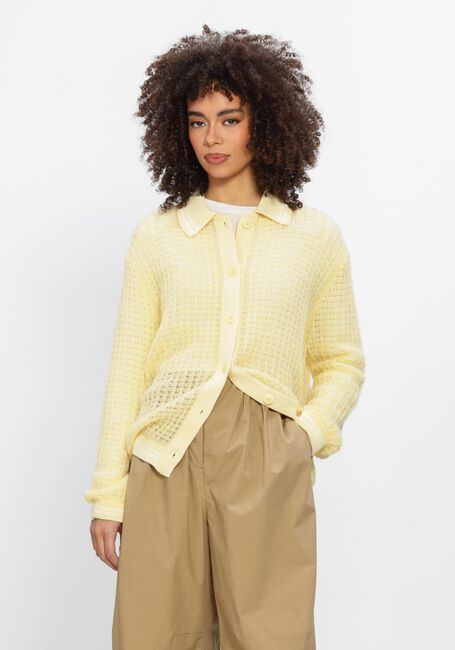 Butter yellow DOROTHEE SCHUMACHER Vest AIRY SOFTNESS CARDIGAN - large