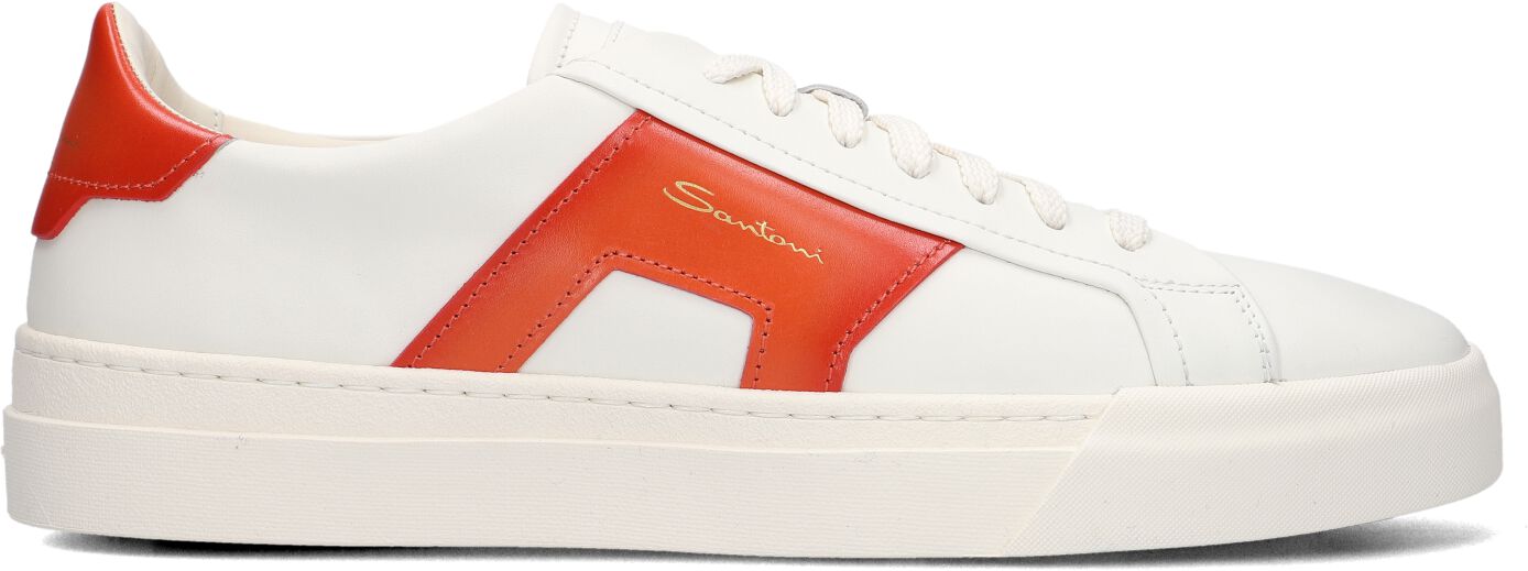 Santoni Lage Sneakers Heren Gloria 21779, Maat: 40, Materiaal: Leer, Kleur: Wit