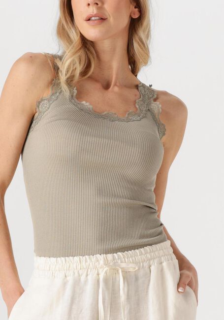 Groene ROSEMUNDE Top BABETTE SILK TOP W/ LACE - large