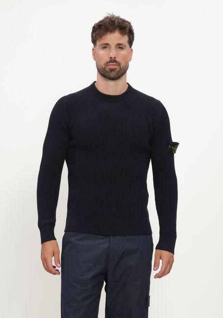 Donkerblauwe STONE ISLAND Trui CREW NECK S00C2 - large