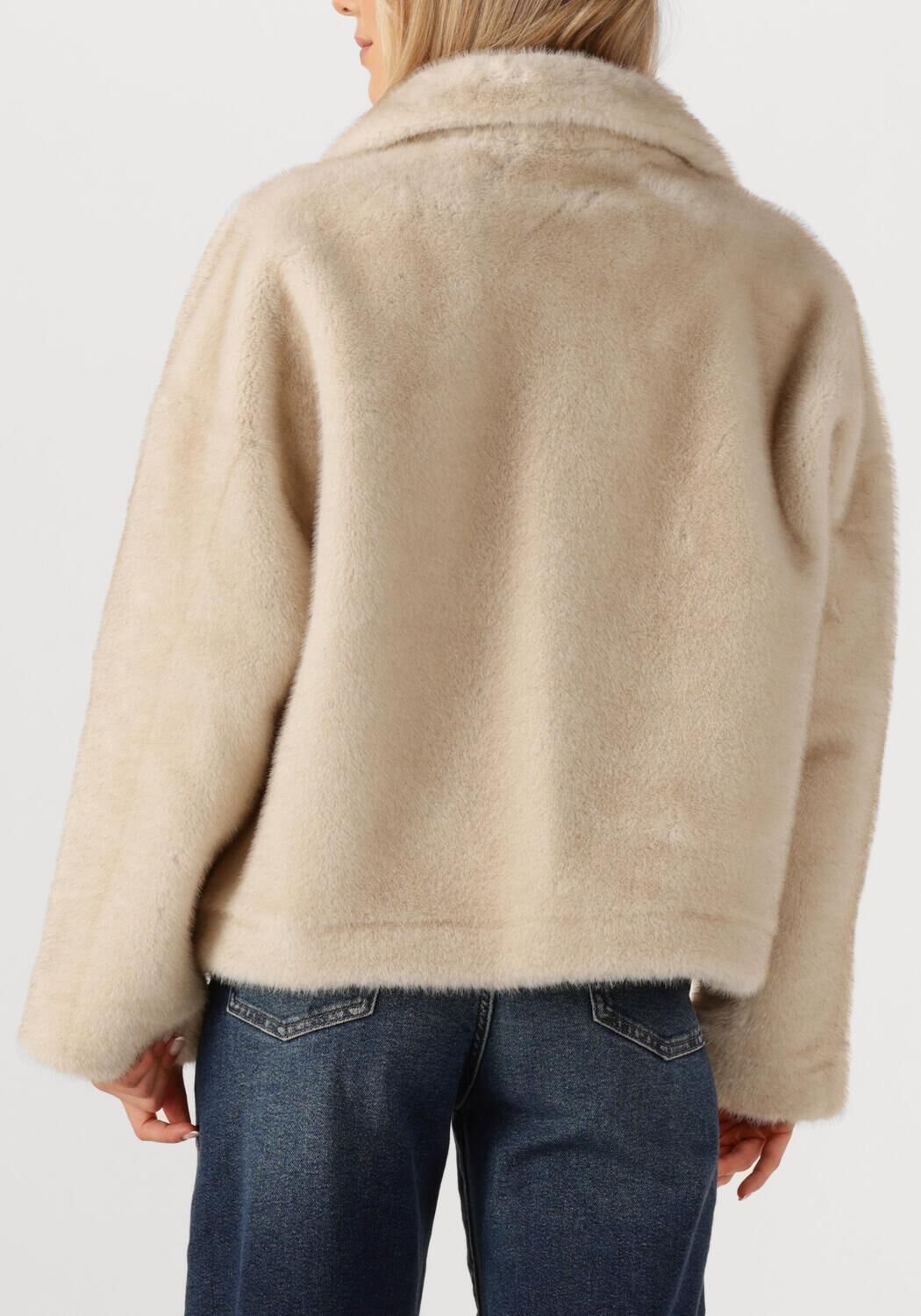 Beige STUDIO AR Faux fur jas FAJE - large