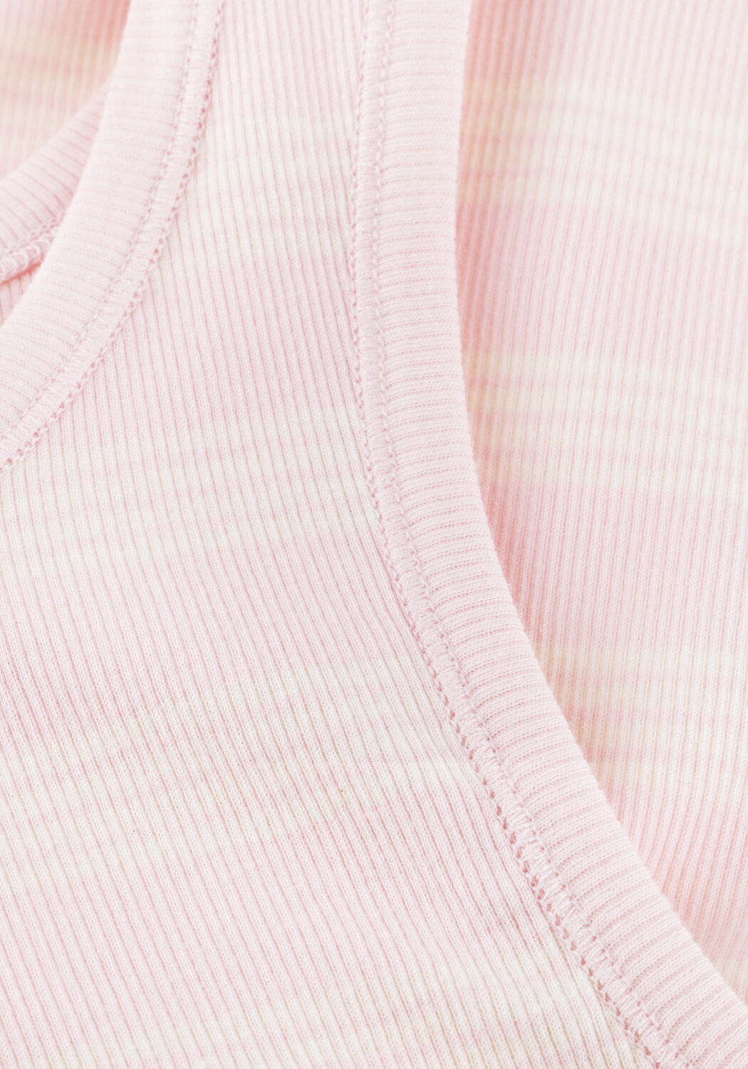 Lichtroze GANNI Top SOFT COTTON RIB TANK TOP - large