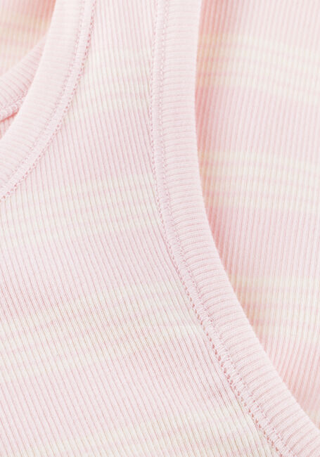 Roze GANNI Top SOFT COTTON RIB TANK TOP - large