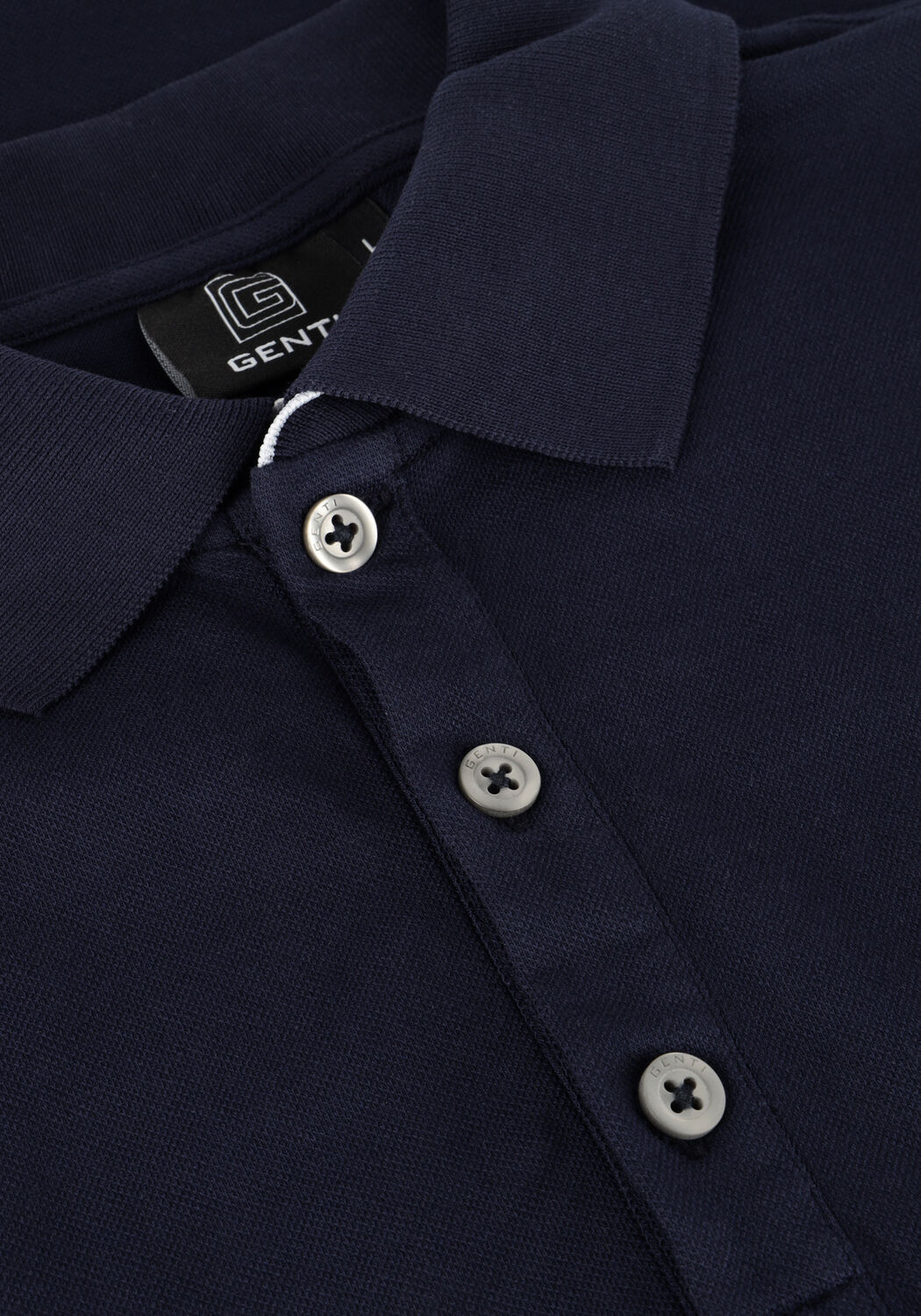 Donkerblauwe GENTI Polo POLO 3 BUTTON SS J2001-1212 - large