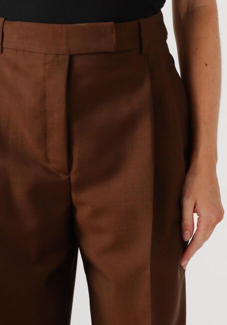 Bruine ROHE Pantalon DUAL TONE PIQUE TROUSERS - large