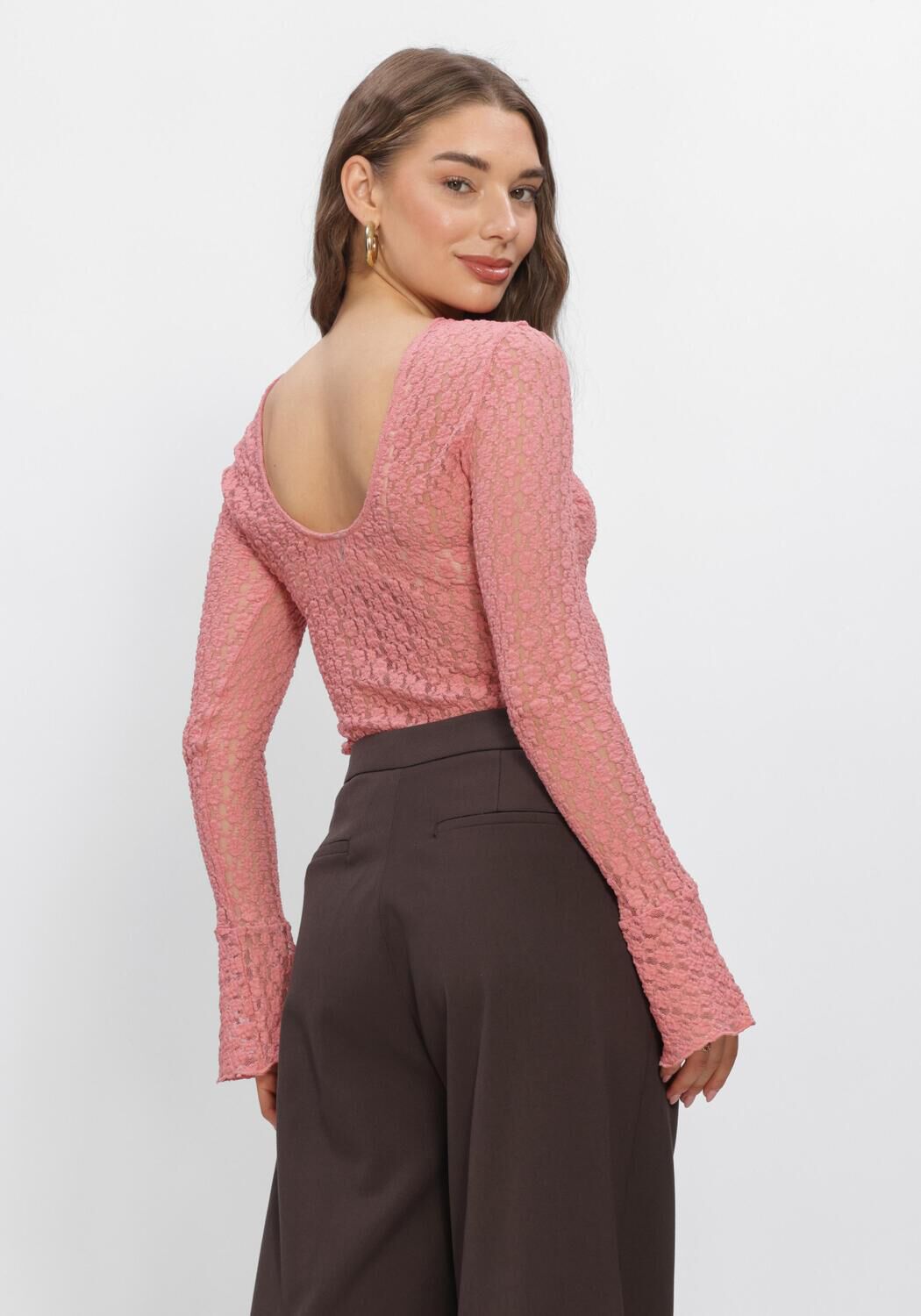 Roze DANTE6 Tops & T-shirts GIVA LACE LAYERING TOP - large