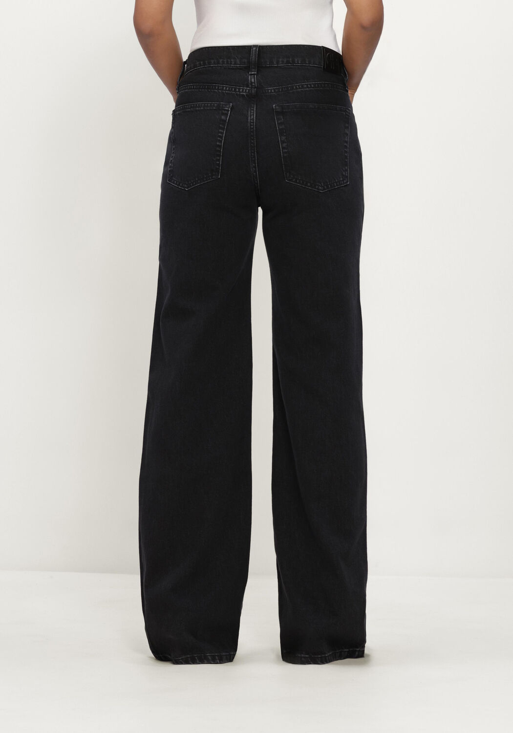Zwarte ANINE BING Wide jeans HUGH JEAN - large