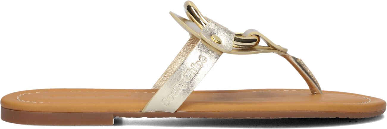 See By Chloé Teenslippers Dames Hana, Maat: 36, Materiaal: Leer, Kleur: Goud