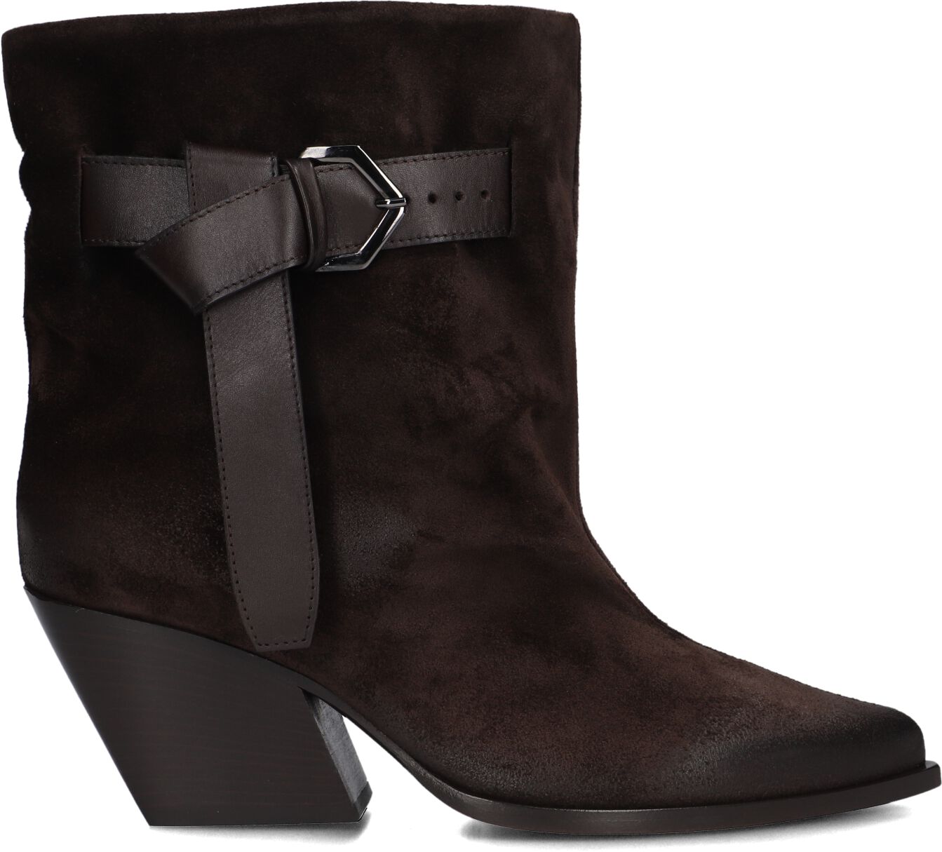 STRATEGIA Enkellaarsjes Dames E-4494 Maat: 37 Materiaal: Suède Kleur: Bruin