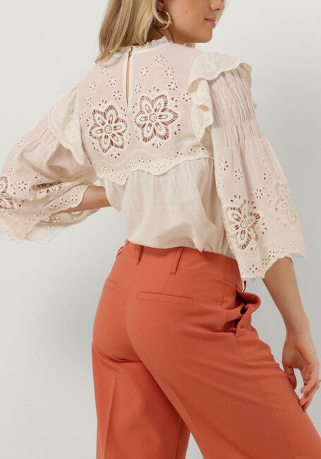 Witte SUMMUM Blouses BLOUSE COTTON VOILE EMBROIDERY - large