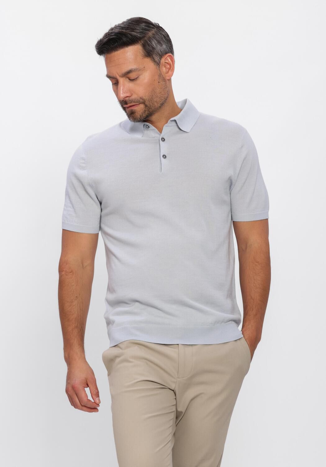 Stefano Lauran Polo Heren Polo Boden, Maat: S, Kleur: Lichtblauw afbeelding 1