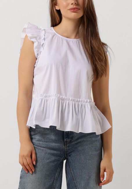 Witte CO'COUTURE Top ELLIE FRILL TOP - large