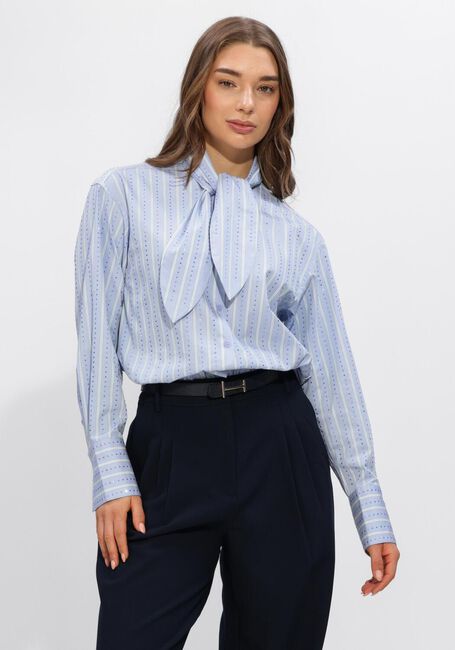 Lichtblauwe DANTE6 Blouses ANUBI STRIPE SHIRT - large