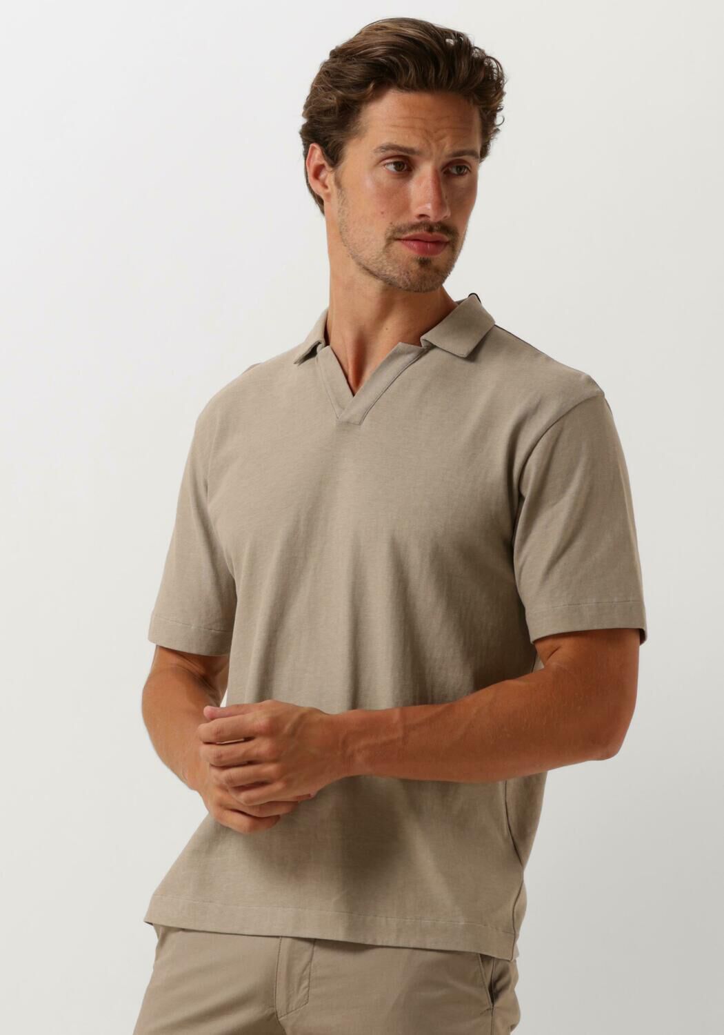 Drykorn Polo Heren Benedickt 520179, Maat: M, Kleur: Beige