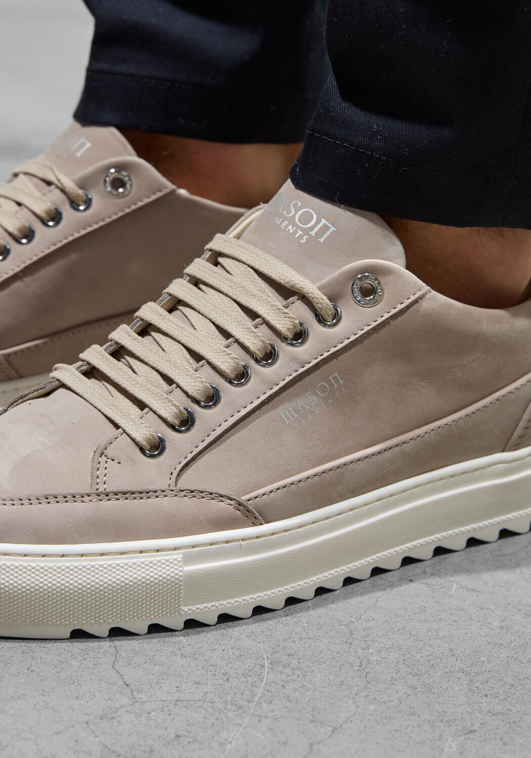 Taupe Mason Garments Lage sneakers TIA ORIGINALE NUOVO - large