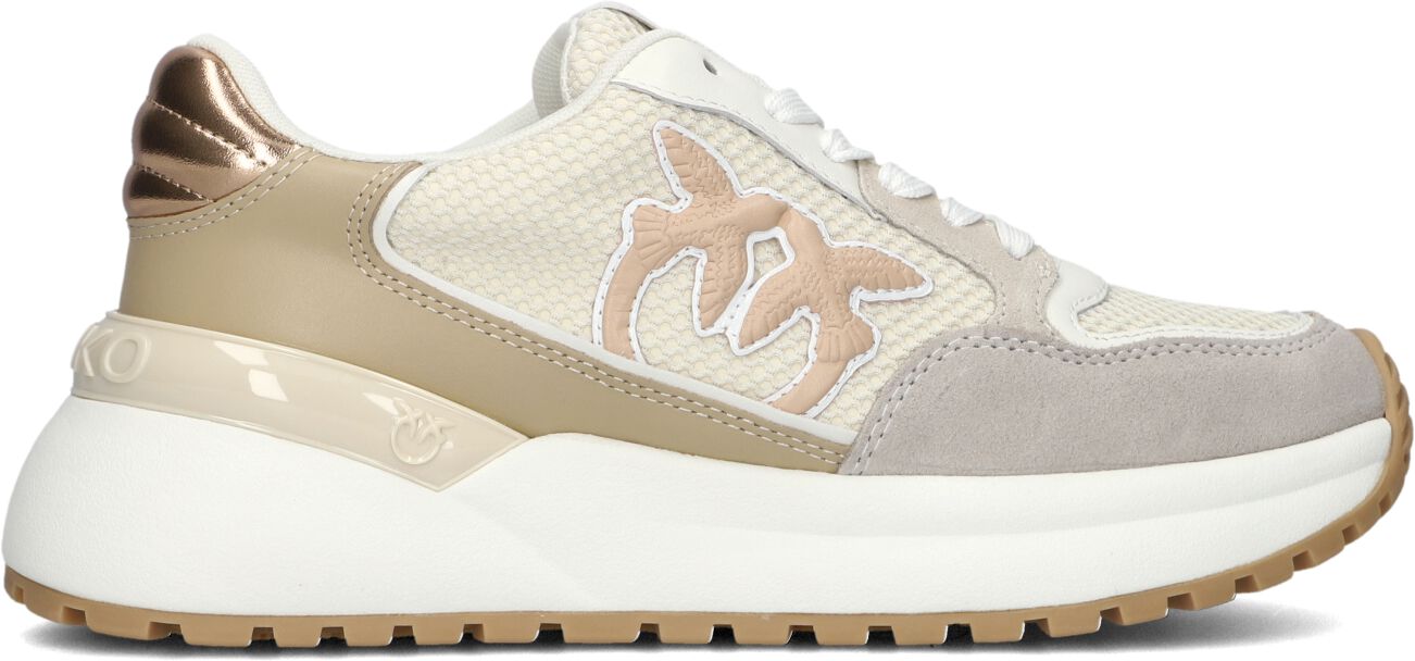 Pinko Lage Sneakers Dames Gem 07, Maat: 39, Materiaal: Suède, Kleur: Beige