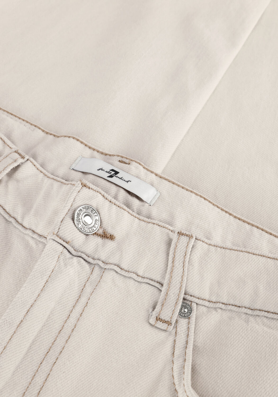 Lichtblauwe 7 FOR ALL MANKIND Bootcut jeans LOGAN STOVEPIPE ICY BAY WITH RAW CUT - large