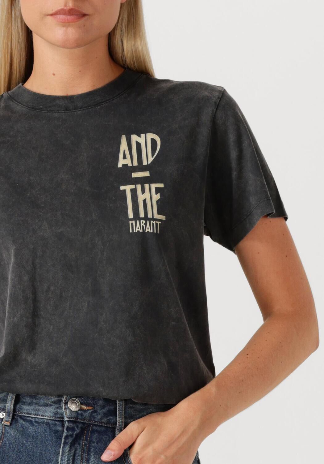 Zwarte MARANT ETOILE T-shirt ZOELINE-GB 25ATS0147FA - large