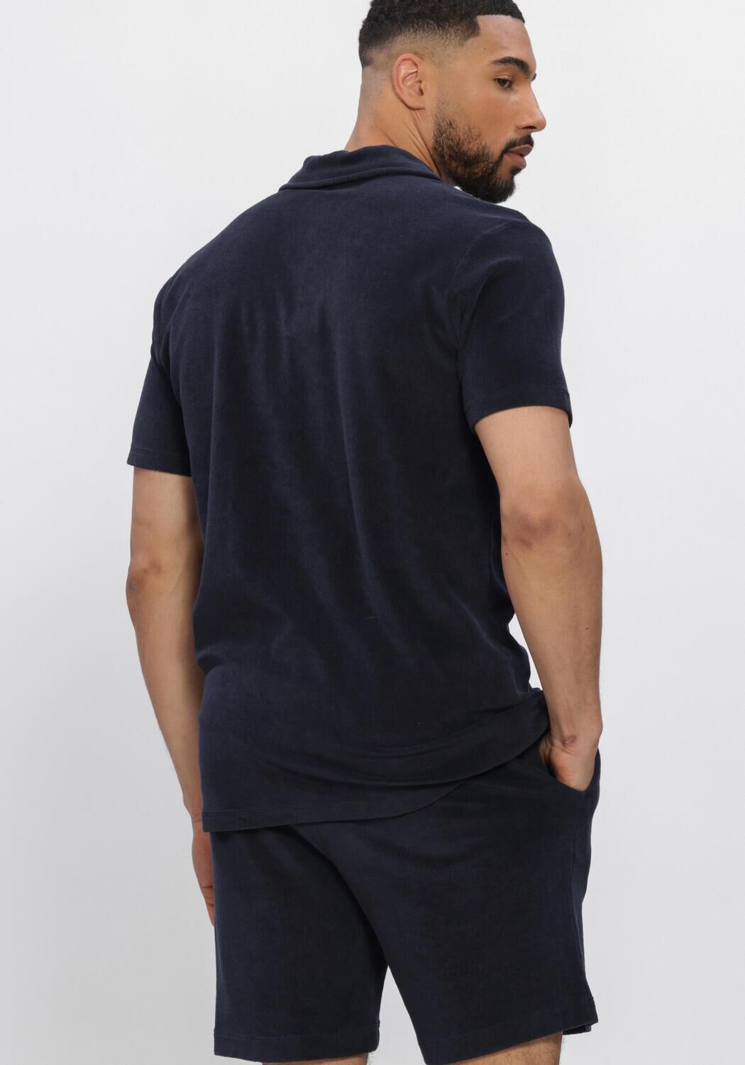 Blauwe WAHTS Casual overhemd RYANS TOWELING - large