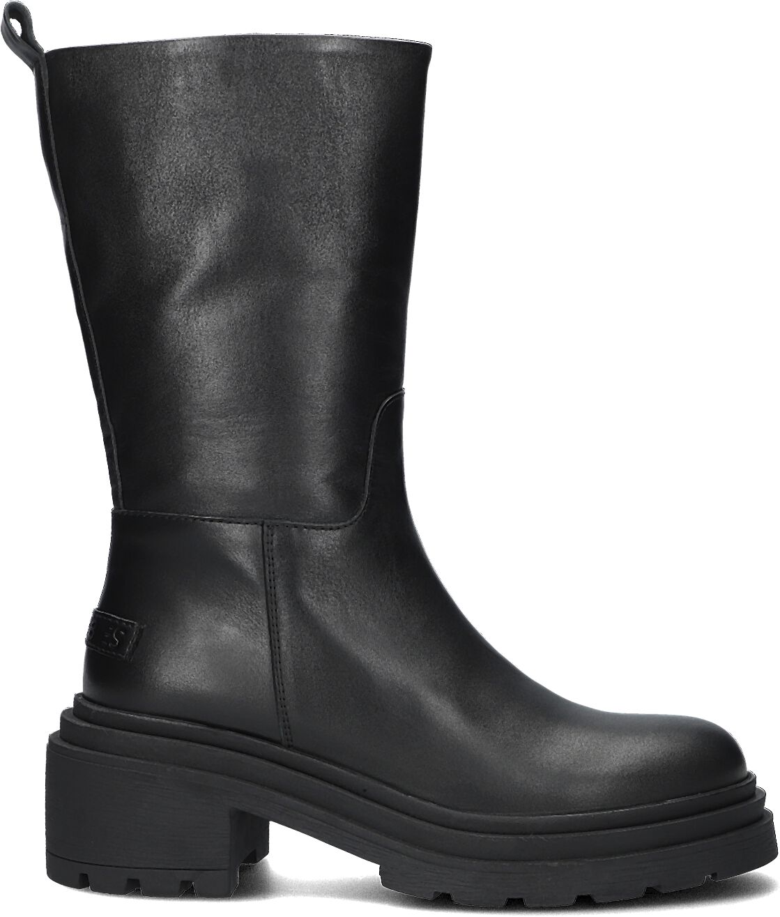 Shabbies Enkelboots Dames 183020285, Maat: 38, Materiaal: Leer, Kleur: Zwart