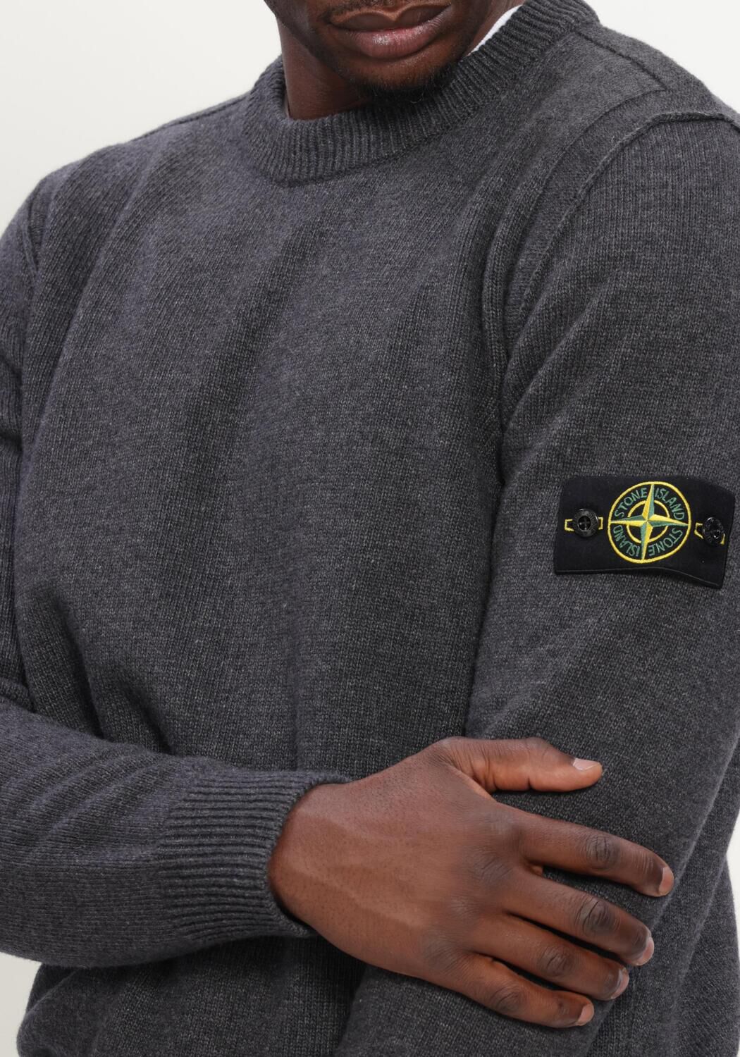Donkergrijze STONE ISLAND Trui CREW NECK S00A3 - large