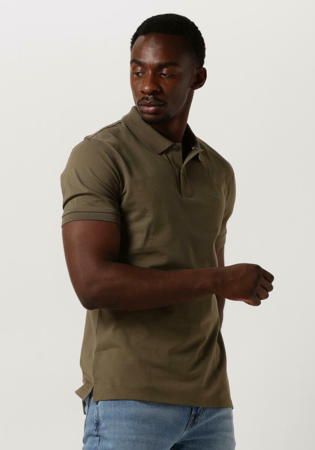 Boss Black Polo Heren Pallas, Maat: S, Kleur: Beige