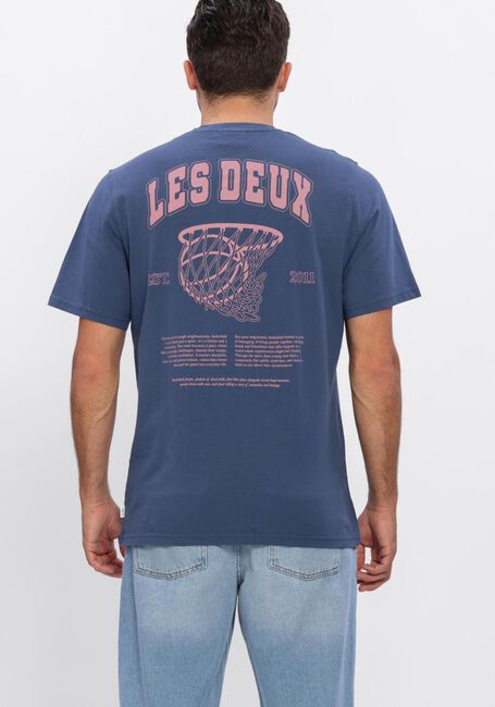 Blauwe LES DEUX T-shirt BRADY HOOP T-SHIRT - large