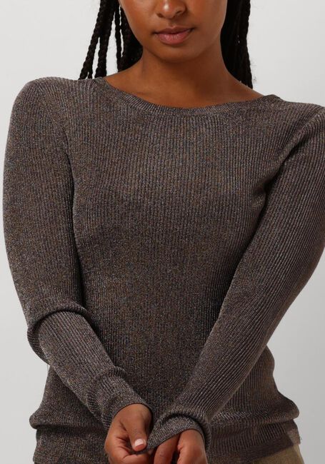 Grijze GESTUZ T-shirt SILVIGZ DEEP BACK BLOUSE - large