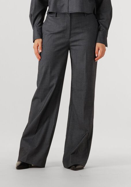 Donkergrijze DANTE6 Wijde broek GOMO WIDE LEG SMART PANTS - large