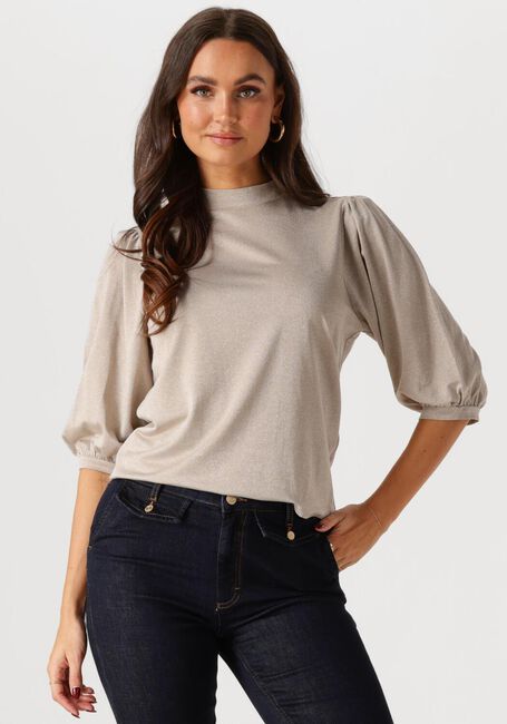 Bronzen SUMMUM Top SHORT SLEEVE TOP SOFT LUREX JERSEY - large