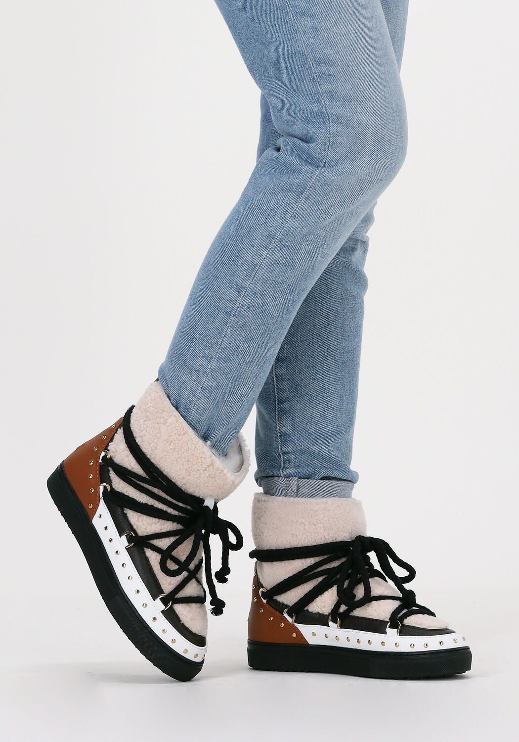 Witte INUIKII Vachtlaarzen CURLY ROCK - large