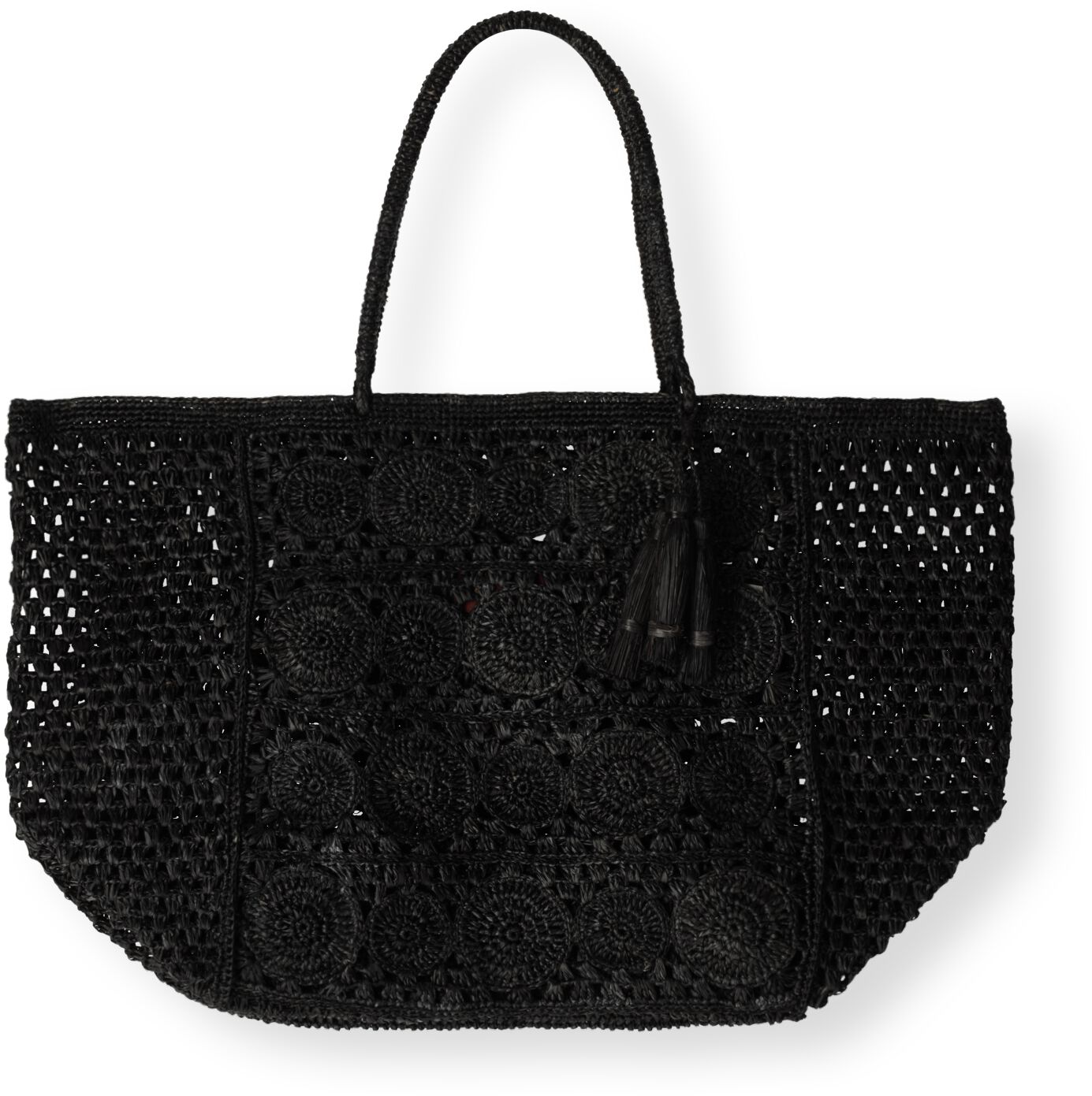 Rabarany Shopper
Dames Tsara Pasty Gm, Materiaal: Papierstro, Kleur: Zwart afbeelding