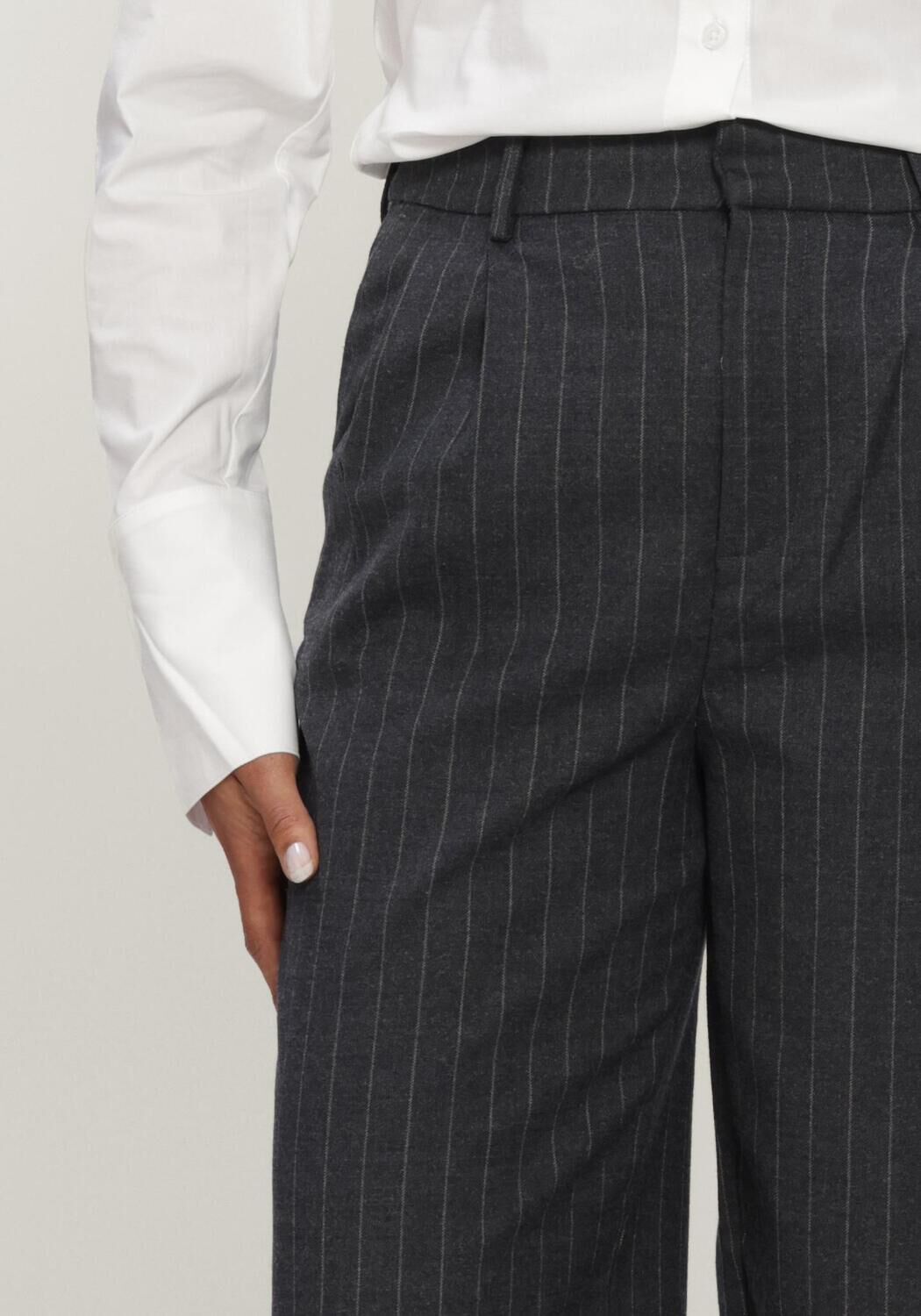 Grijze ALIX THE LABEL Broeken LADIES WOVEN BIG STRIPE PANTS - large