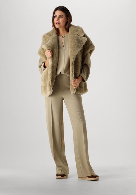 Groene DANTE6 Gilet CHEEDO FAUX FUR WAISTCOAT - large