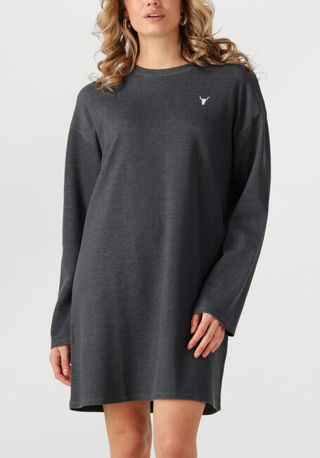 Donkergrijze ALIX THE LABEL Mini jurk LADIES KNITTED SWEATER DRESS - large
