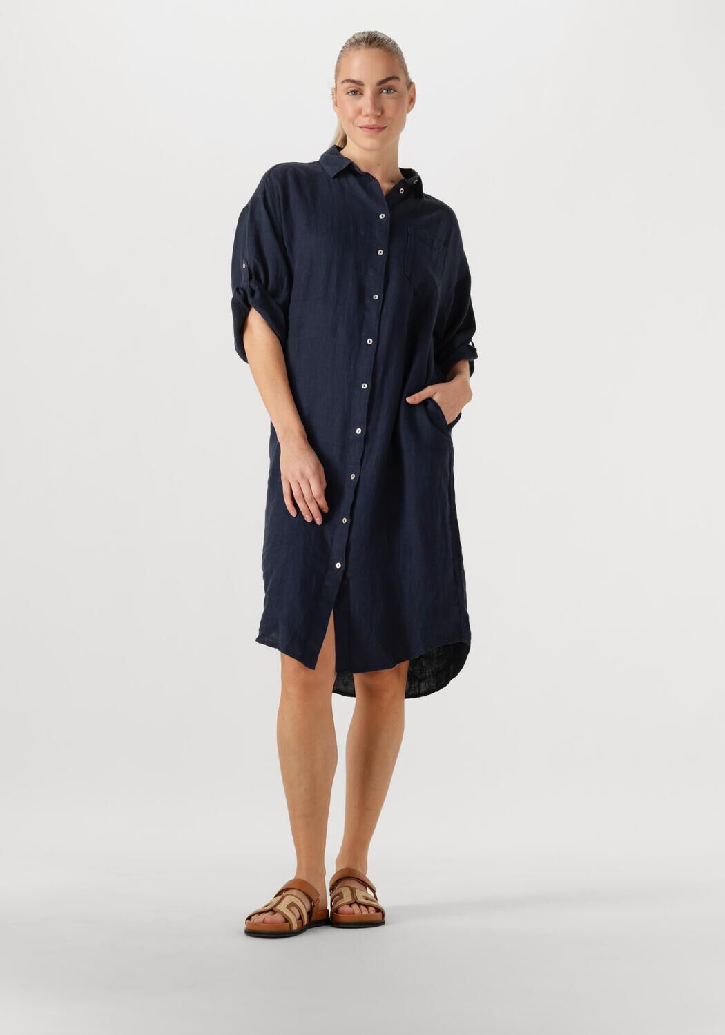 Bellamy Midi Jurk Dames Fay, Maat: L, Kleur: Donkerblauw